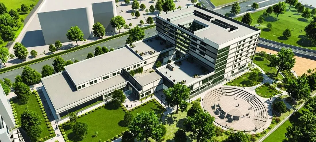 Campus masterplan aerial view